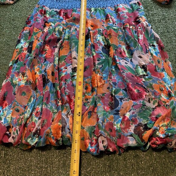 Diane Freis Limited Edition Silk Floral Ballon Maxi Dress Size Small 1980s - Picture 7 of 9